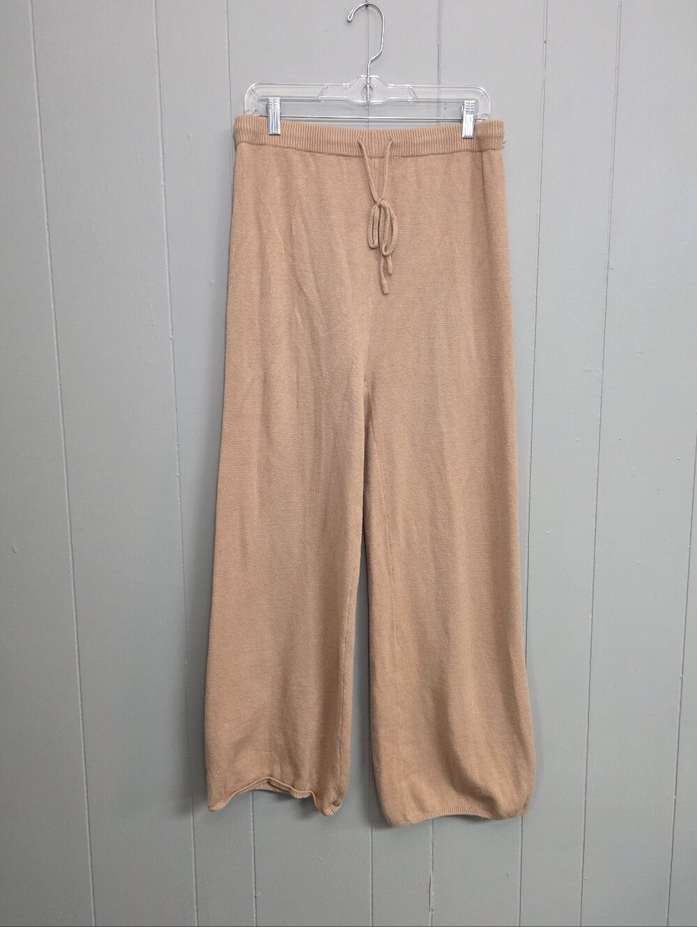Pink Rose Wide Leg Knit Lounge Pants Size XL